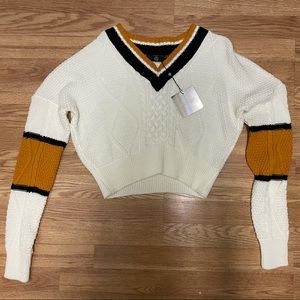 Misguided Off White Cropped Sweater
